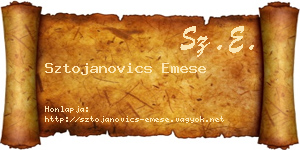 Sztojanovics Emese névjegykártya