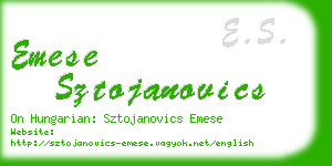 emese sztojanovics business card